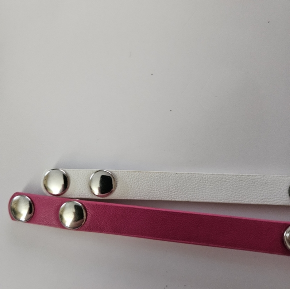 Paparazzi Pink and white snap Bracelets - Picture 4 of 4